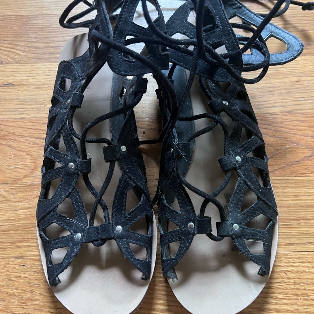 Zara Black Strappy Women's Sandals
